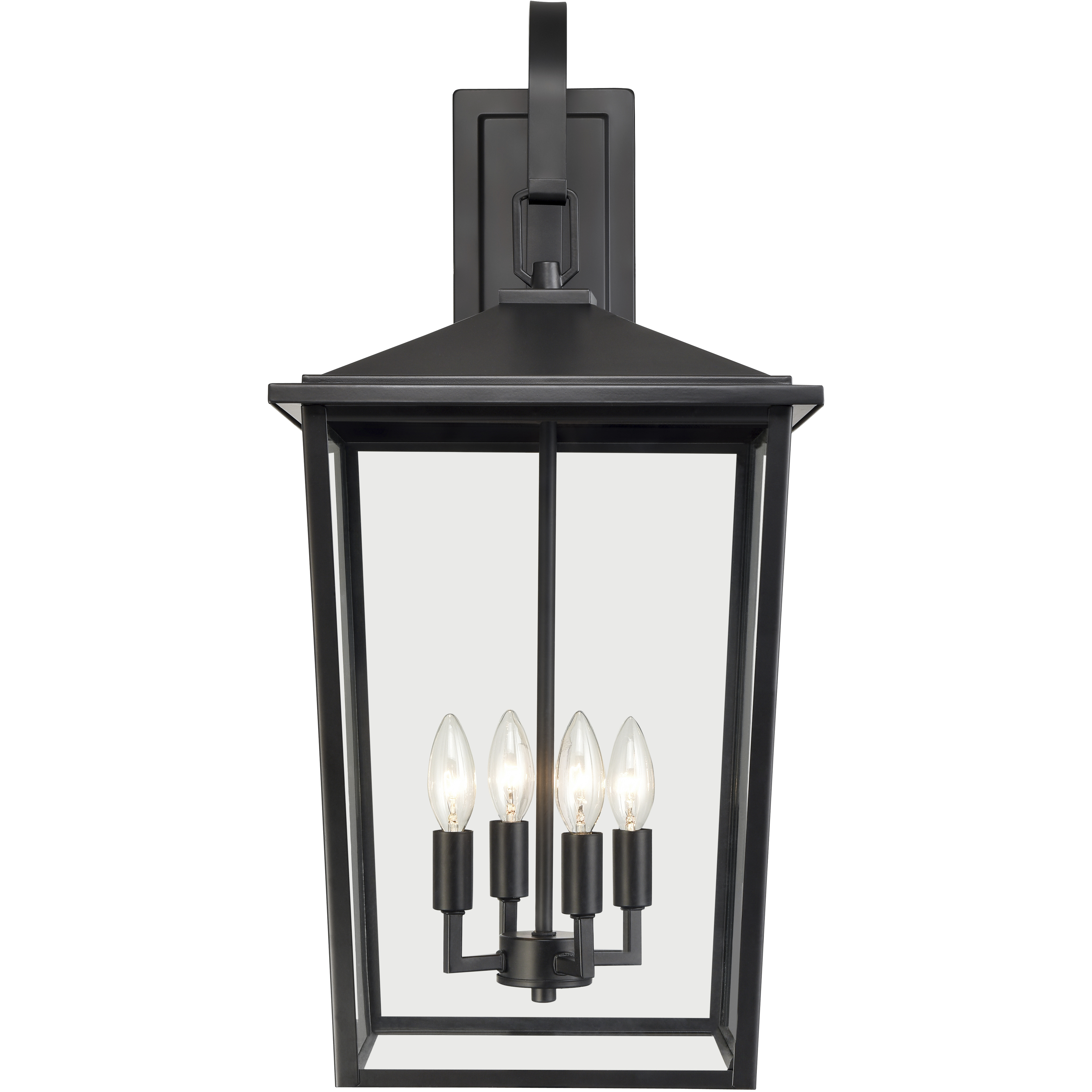 Fetterton 4 Light 27.82 inch Powder Coated Black Outdoor Wall Sconce
